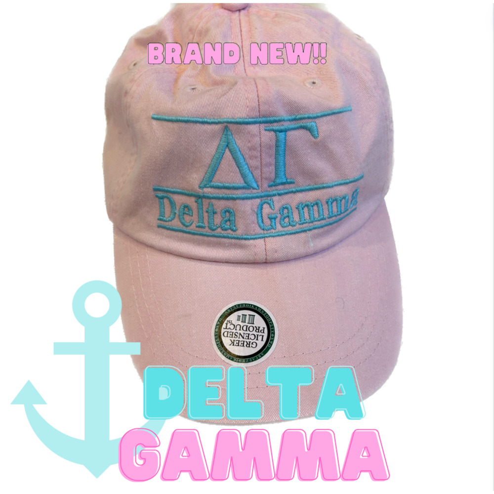 Delta Gamma DG Sorority Hat Cap Pink by Adams